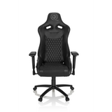 Schwarzer Gamingstuhl GAMEBREAKER SX 04 mit gesteppter Rückenlehne und Fußkreuz mit fünf Rollen von hjh OFFICE – 360-Grad-Ansicht (Frontansicht 0°)