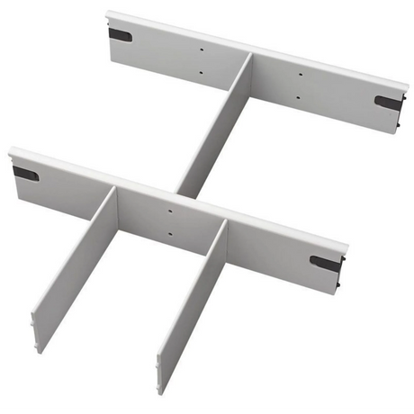 Graue Trennstege für den System Rollcontainer ACTR aus Metall mit mehreren Stegelementen von hjh OFFICE PRO