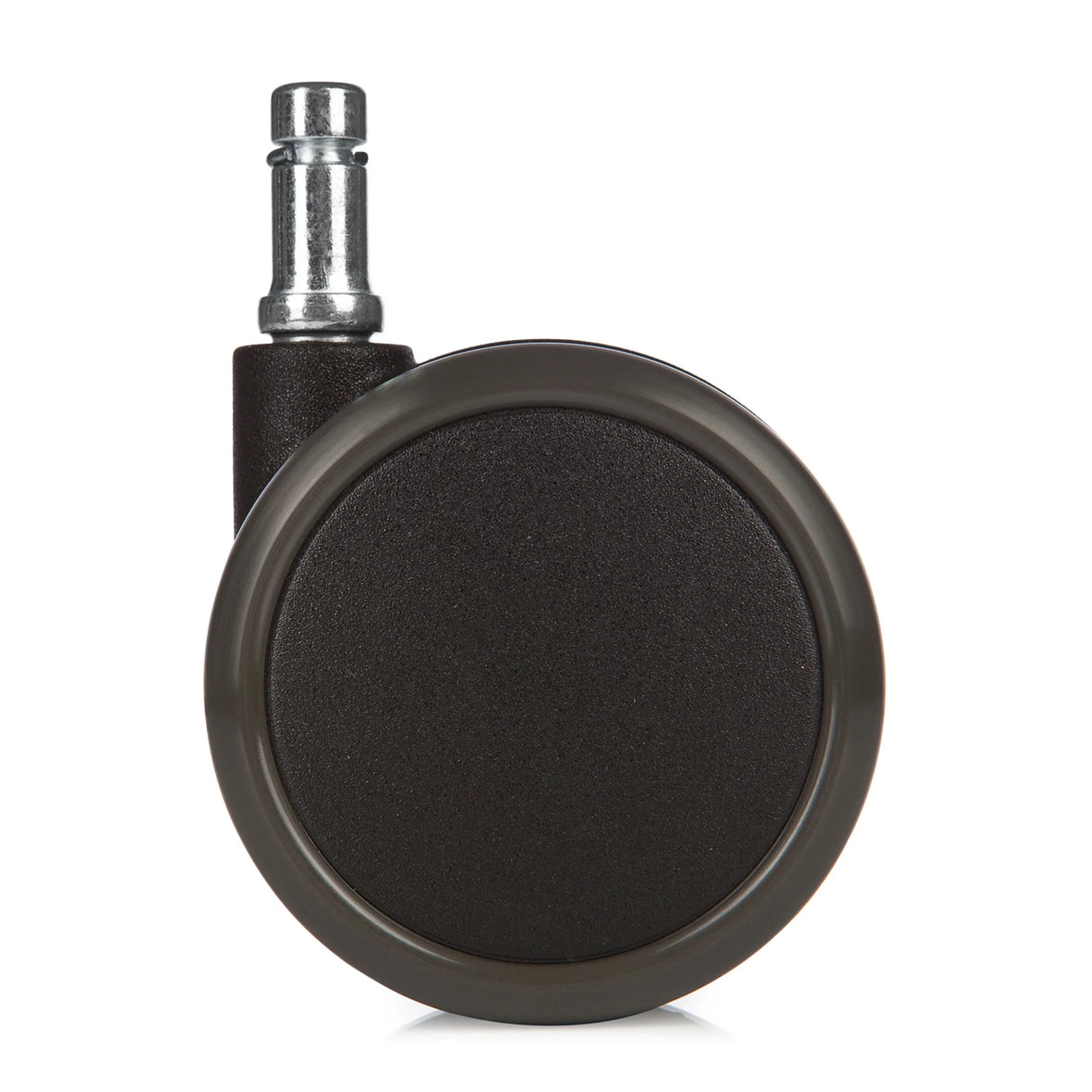 Schwarze Stuhlrolle 5x ROLO 10mm/65mm für Hartböden mit silberfarbenem Metallstift von hjh OFFICE