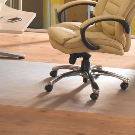 Rechteckige Bodenschutzmatte ADVANTAGEMAT aus transparentem Vinyl für Hartböden von Floortex
