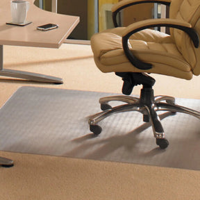 Rechteckige Bodenschutzmatte ADVANTAGEMAT aus transparentem Vinyl für Teppichböden von Floortex