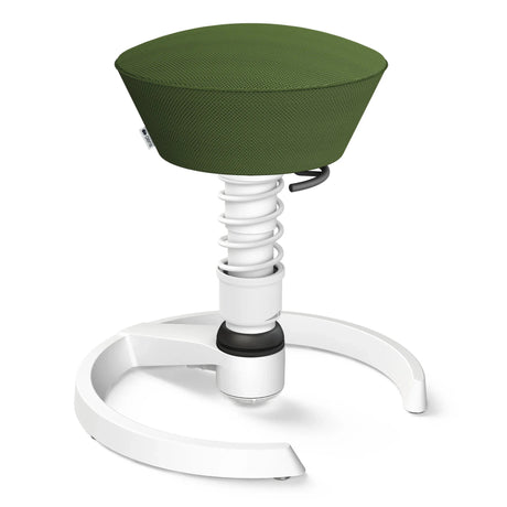 Swopper AERIS SWOPPER MIT GLEITER mit grüner Sitzfläche und weißem Gestell von Aeris - Impulsmöbel