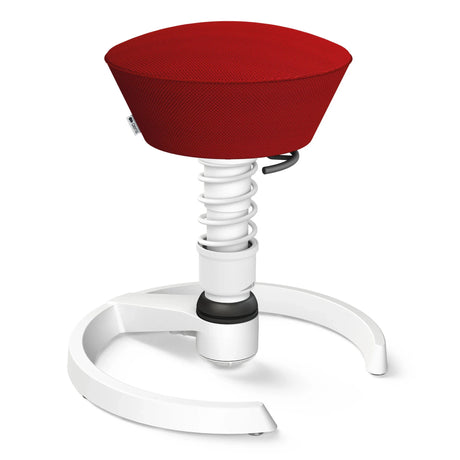 Swopper AERIS SWOPPER MIT GLEITER mit roter Sitzfläche und weißem Gestell von Aeris - Impulsmöbel