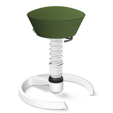 Swopper AERIS SWOPPER MIT GLEITER mit grüner Sitzfläche, weißem Federgestell und weißem Fußkreuz von Aeris - Impulsmöbel