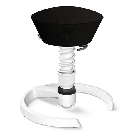 Swopper AERIS SWOPPER MIT GLEITER mit schwarzem Sitz und weißem Gestell von Aeris - Impulsmöbel