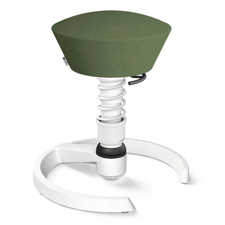 Swopper AERIS SWOPPER MIT GLEITER mit grünem Sitzbezug und weißem Gestell von Aeris - Impulsmöbel