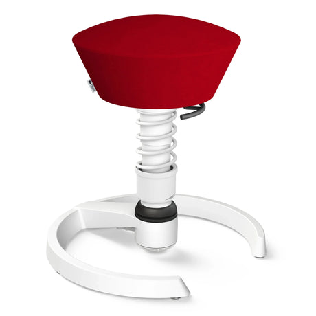 Swopper AERIS SWOPPER MIT GLEITER mit roter Sitzfläche und weißem Gestell von Aeris - Impulsmöbel