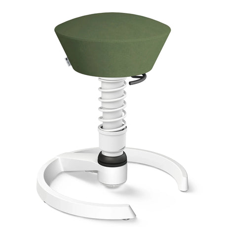 Swopper AERIS SWOPPER MIT GLEITER mit grünem Sitzbezug und weißem Gestell von Aeris - Impulsmöbel