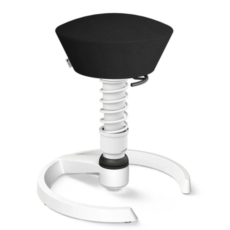 Swopper AERIS SWOPPER MIT GLEITER mit schwarzem Sitzbezug und weißem Gestell von Aeris - Impulsmöbel