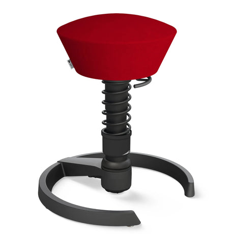 Swopper AERIS SWOPPER MIT GLEITER mit roter Sitzfläche und schwarzem Federgestell von Aeris - Impulsmöbel