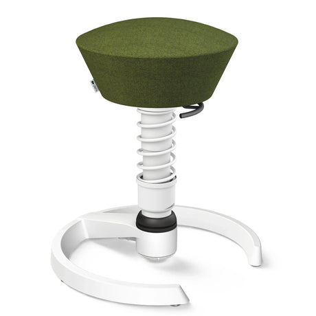 Swopper AERIS SWOPPER MIT GLEITER mit grün meliertem Sitz und weißem Gestell von Aeris - Impulsmöbel
