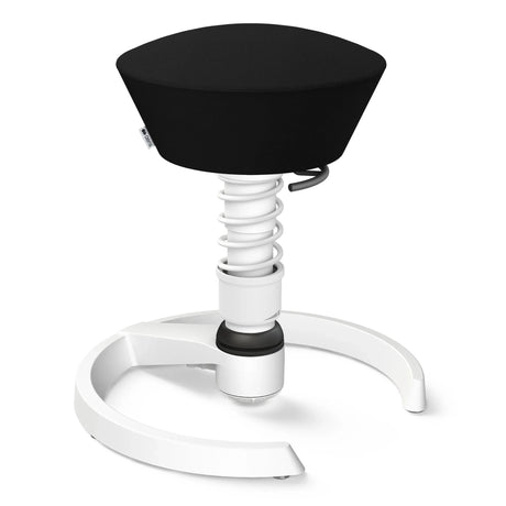 Swopper AERIS SWOPPER MIT GLEITER mit schwarzer Sitzfläche und weißem Gestell von Aeris - Impulsmöbel