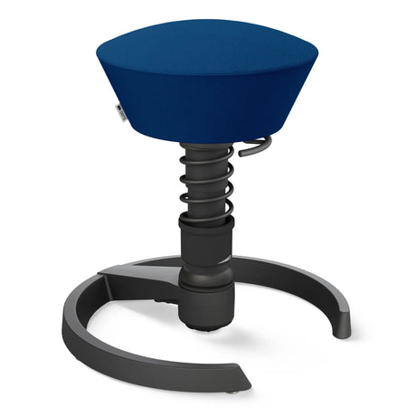 Swopper AERIS SWOPPER MIT GLEITER mit blauem Sitzbezug und schwarzem Gestell von Aeris - Impulsmöbel