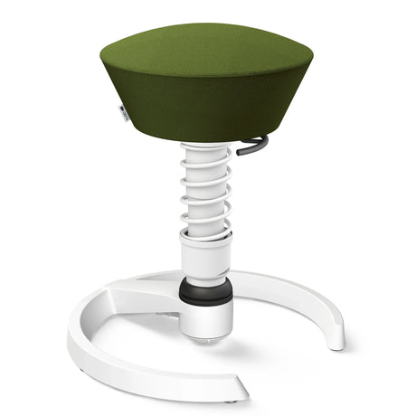 Swopper AERIS SWOPPER MIT GLEITER mit grünem Sitzbezug und weißem Gestell von Aeris - Impulsmöbel