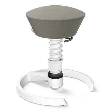 Swopper AERIS SWOPPER MIT GLEITER mit grauem Sitzbezug und weißem Gestell von Aeris - Impulsmöbel
