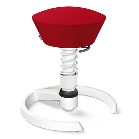 Swopper AERIS SWOPPER MIT GLEITER mit roter Sitzfläche und weißem Gestell von Aeris - Impulsmöbel
