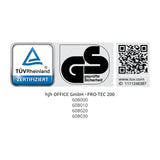 TÜVRheinland ZERTIFIZIERT GS geprüfte Sicherheit www.tuv.com ID 1111246387 hjh OFFICE GmbH · PRO-TEC 200 608000 608010 608020 608030