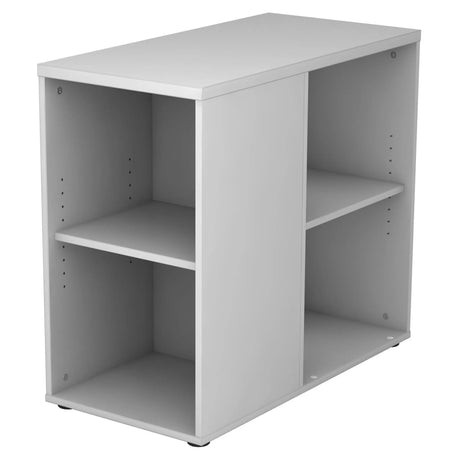 Graues Regal ANCO 1630 mit zwei offenen Fächern und einem Einlegeboden von hjh OFFICE PRO
