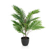 Kunstpflanze ARECA mit grünen Palmblättern in einem schwarzen Topf von hjh OFFICE
