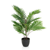 Kunstpflanze ARECA mit grünen Palmblättern in einem schwarzen Topf von hjh OFFICE