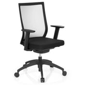 Schwarzer Profi-Bürostuhl ASPEN mit Netzrückenlehne und Armlehnen von hjh OFFICE