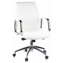 Profi-Chefsessel ASPERA 10 in Cremeweiß mit gesteppter Polsterung und Chrom-Armlehnen von hjh OFFICE
