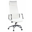 Luxus-Chefsessel ASPERA 20 in Cremeweiß mit Quersteppung und verchromten Armlehnen von hjh OFFICE