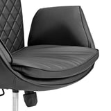 Sitzfläche und Armlehne des Homeoffice-Bürostuhls Criss-Cross 10 in Schwarz von hjh LIVING