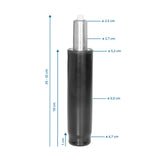 Maßzeichnung der Gasfeder GF-S mit einer Gesamthöhe von 25 bis 32 cm von hjh OFFICE