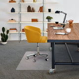 Rechteckige Bodenschutzmatte ADVANTAGEMAT aus transparentem Vinyl für Teppichböden von Floortex