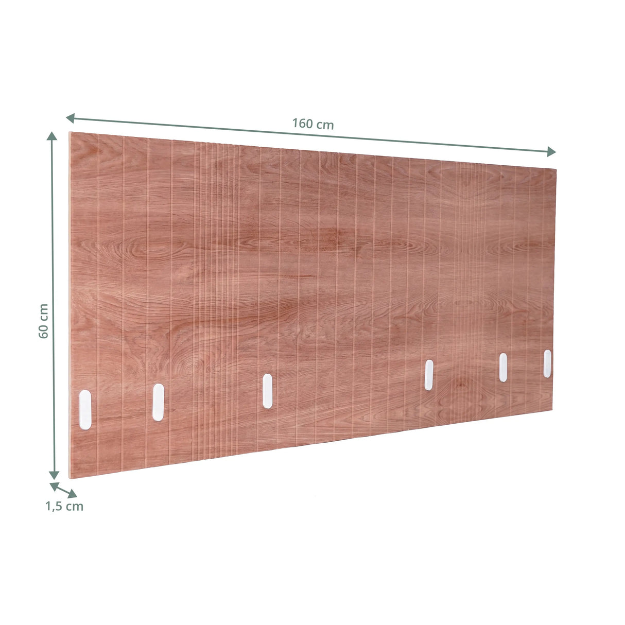 Technische Zeichnung der Tischtrennwand FLEXMIUT ROLL W in Braun mit 160 × 60 cm von hjh OFFICE
