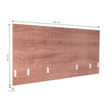 Technische Zeichnung der Tischtrennwand FLEXMIUT ROLL W in Braun mit 160 × 60 cm von hjh OFFICE