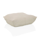 Beiger Sitzsack Sitzolo Podi mit geripptem Stoffbezug von hjh LIVING – 360-Grad-Ansicht (schräge Frontansicht 30°)