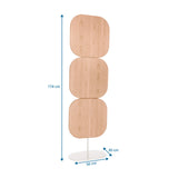 Maßzeichnung der Trennwand FLEXMIUT W mit einer Höhe von 174 cm und einem Fuß von 50 x 30 cm von hjh OFFICE