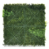 Grüne Pflanzenmatte LEAFLUXE 3D mit Kunststoffgitter und künstlichem Blattwerk von hjh LIVING