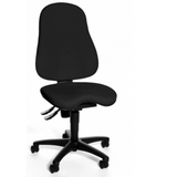 Schwarzer Profi-Bürostuhl BALANCE 400 mit Stoffbezug und Rollenkreuz von Topstar