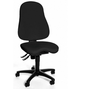 Schwarzer Profi-Bürostuhl BALANCE 400 mit Stoffbezug und Rollenkreuz von Topstar
