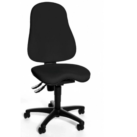 Schwarzer Profi-Bürostuhl BALANCE 400 mit Stoffbezug und Rollenkreuz von Topstar
