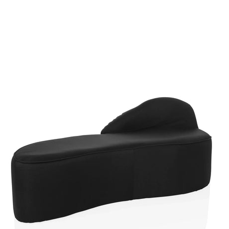 Schwarzes Loungesofa BARACOA mit geschwungener Form und integrierter Rückenlehne von hjh OFFICE
