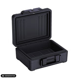 Geöffneter Tresor Safe Compact Slim in Schwarz mit Tragegriff von hjh OFFICE (KI-generiertes Bild)