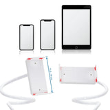 Weiße Handy & Tablet Halterung FLEXMOBI I mit einer Breite von 11,5 - 18 cm von hjh OFFICE