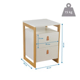 Maßzeichnung des Beistelltischs TAROLO III mit 40 × 40 × 60 cm von hjh LIVING
