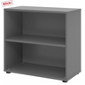 Graphitfarbenes Regal BETA 9 mit zwei offenen Regalfächern von hjh OFFICE PRO