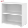 Weißes Regal BETA 9 mit zwei offenen Ablagefächern und einer Breite von 80 cm von hjh OFFICE PRO