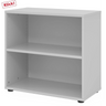 Graues Regal BETA 9 mit zwei offenen Regalfächern und einer Breite von 80 cm von hjh OFFICE PRO