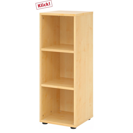 Offenes Regal BETA 9 in heller Ahornholz-Optik mit drei Fachböden von hjh OFFICE PRO