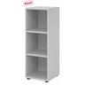 Graues Regal BETA 9 mit drei offenen Ablagefächern von hjh OFFICE PRO