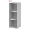 Graues Regal BETA 9 mit drei offenen Ablagefächern von hjh OFFICE PRO