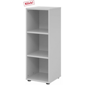 Graues Regal BETA 9 mit drei offenen Ablagefächern von hjh OFFICE PRO