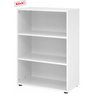 Weißes Regal BETA 9 mit drei offenen Ablageflächen von hjh OFFICE PRO